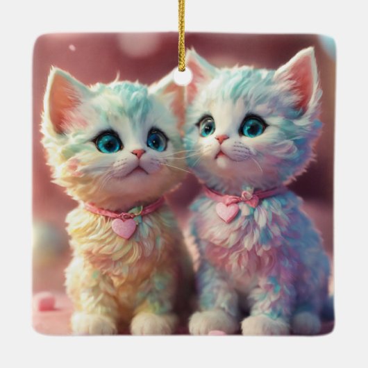 "Charming Cat Ornaments" Keramikornament (Rückseite)