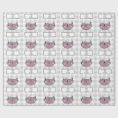 Charming Cat Purrfect Gingham Geschenkpapier (Flach)