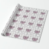 Charming Cat Purrfect Gingham Geschenkpapier (Ungerollt)
