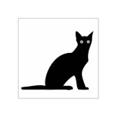 Charming Cat Sitting Still Art Briefmarke Gummistempel (Prägung)