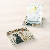 Charming Cats Glasuntersetzer (Schrägansicht)