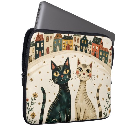 Charming Cats Laptopschutzhülle (Vorne Rechts)