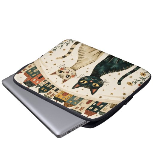 Charming Cats Laptopschutzhülle (Vorne Knopf)