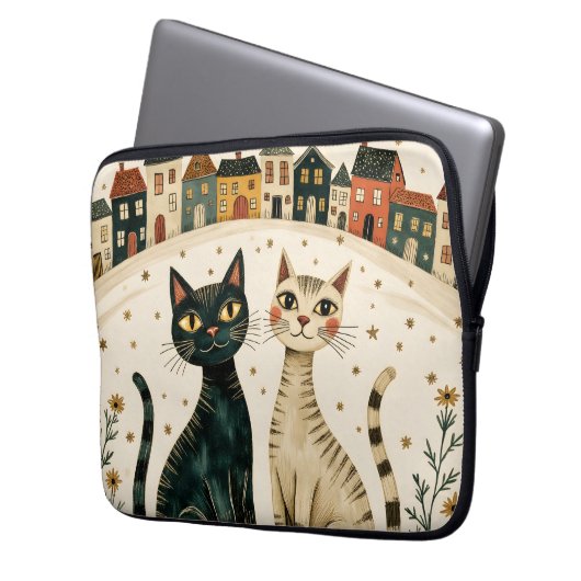 Charming Cats  Laptopschutzhülle (Vorderseite Links)