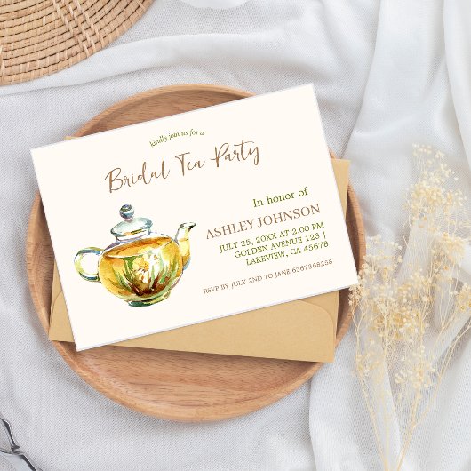 CHARMING Chamomile Bridal Tee Party Einladung