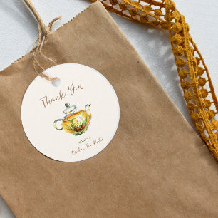 CHARMING Chamomile Bridal Tee Party Geschenkanhänger
