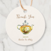 CHARMING Chamomile Bridal Tee Party Geschenkanhänger (Vorderseite)