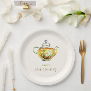 CHARMING Chamomile Bridal Tee Party Pappteller