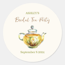 CHARMING Chamomile Bridal Tee Party Runder Aufkleber