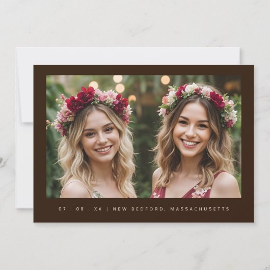 Charming Chandelier Classic Red Floral Bridesmaid (Rückseite)