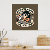 Charming Chaos: Das Wesen des Schriftstellers Poster (Küche)