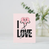 Charming Charakter Herz Valentine Postkarte (Stehend Vorderseite)