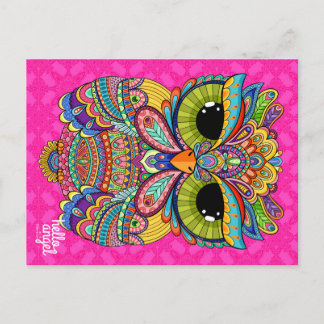 Charming Charlie Owl Postcard Postkarte