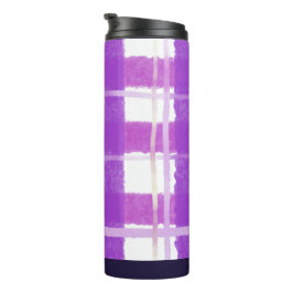 Charming Checks in Lilac and White Thermosbecher