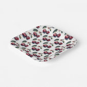 Charming Cherry Clusters Pappteller (Gewinkelt)