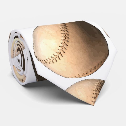 Charming Chic Baseball Artwork-Krawatte Krawatte (Gerollt)