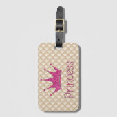 Charming Chic Pearls, Tiara, Prinzessin, Glitterie Gepäckanhänger (Vorderseite Vertikal)