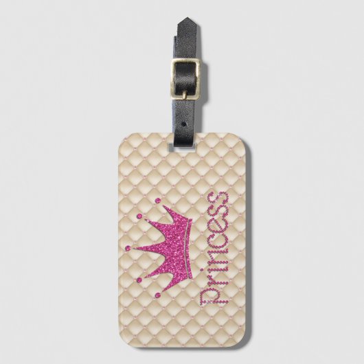 Charming Chic Pearls, Tiara, Prinzessin, Glitterie Gepäckanhänger (Vorderseite Vertikal)