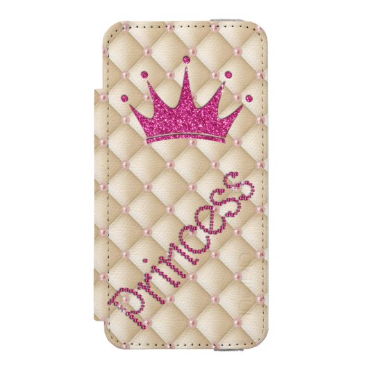 Charming Chic Pearls, Tiara, Prinzessin, Glitterie Incipio iPhone Geldbeutel-Hülle (Folio Vorderseite)