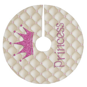 Charming Chic Pearls, Tiara, Prinzessin, Glitterie Polyester Weihnachtsbaumdecke