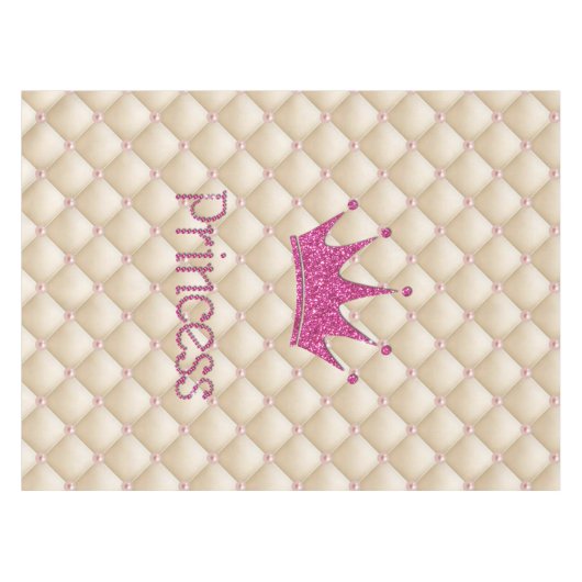 Charming Chic Pearls, Tiara, Prinzessin, Glitterie Tischdecke (Vorderseite (Horizontal))