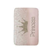 Charming Chic Tiara, Prinzessin, Glitzer Bokeh Badematte (Vorderseite Vertikal)