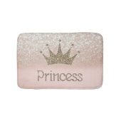 Charming Chic Tiara, Prinzessin, Glitzer Bokeh Badematte (Vorderseite)