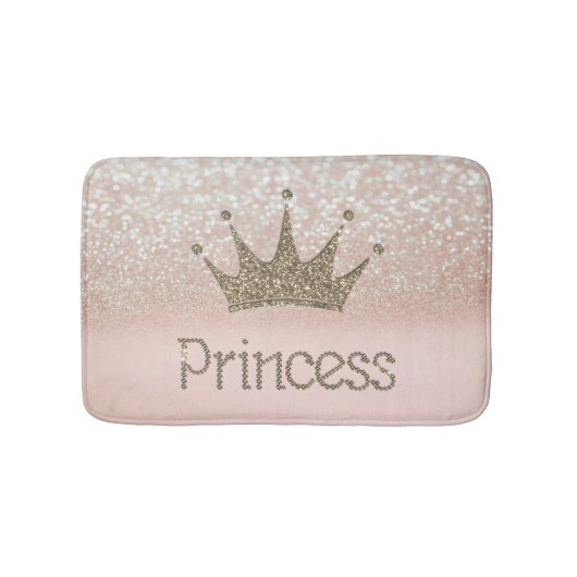 Charming Chic Tiara, Prinzessin, Glitzer Bokeh Badematte (Vorderseite)