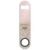 Charming Chic Tiara, Prinzessin, Glitzer Bokeh Speed Flaschenöffner (Rückseite)