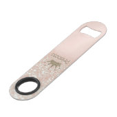 Charming Chic Tiara, Prinzessin, Glitzer Bokeh Speed Flaschenöffner (Rückseite Schrägansicht)