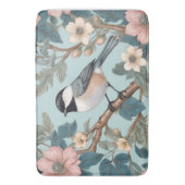 Charming Chickadee Bird Badematte (Vorderseite Vertikal)