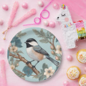 Charming Chickadee Bird Pappteller (Party)