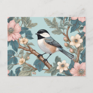 Charming Chickadee Bird Postkarte