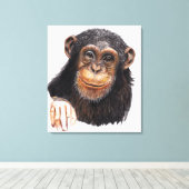 Charming Chimpanzee Leinwanddruck (Insitu (Holzboden))