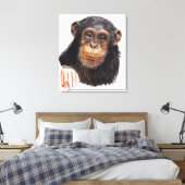 Charming Chimpanzee Leinwanddruck (Insitu (Schlafzimmer))