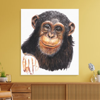 Charming Chimpanzee Leinwanddruck