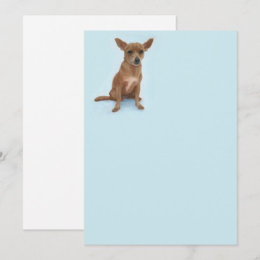 Charming Chiweenie Note Card Mitteilungskarte (Vorne/Hinten)