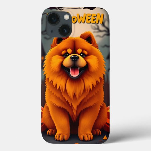 Charming Chow Chow Dog feiert Halloween Case-Mate iPhone Hülle (Rückseite)