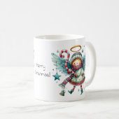 Charming Christmas Angel Frohe Weihnachten Kaffeetasse (VorderseiteRechts)