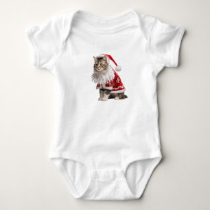 Charming Christmas Cat Baby Strampler