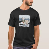 Charming Christmas Goat in Winter Snowfall Scene R T-Shirt (Vorderseite)