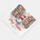 Charming Christmas scene napkins classic palette Serviette (Ecke)
