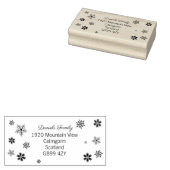 Charming Christmas Snowflake Address Gummistempel (Stempel)