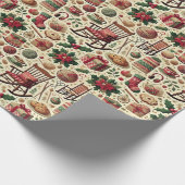 Charming Christmas Wrapping Paper for Grandmothers Geschenkpapier (Ecke)