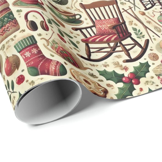 Charming Christmas Wrapping Paper for Grandmothers Geschenkpapier (Rolleneckpunkt)