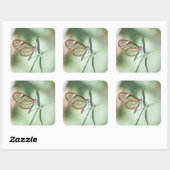 Charming Clear-Wing Butterfly Quadratischer Aufkleber (Blatt)