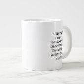 Charming Coffee Philosophy Spaß Jumbo-Tasse (Vorderseite Rechts)