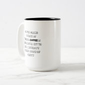 Charming Coffee Philosophy Spaß Zweifarbige Tasse (Vorderseite Links)