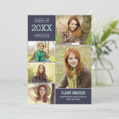 Charming Collage EDITABLE FARBEN Abschluss Einladung (Stehend Vorderseite)