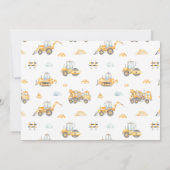 Charming Construction Foto Geburtstag Einladung (Rückseite)